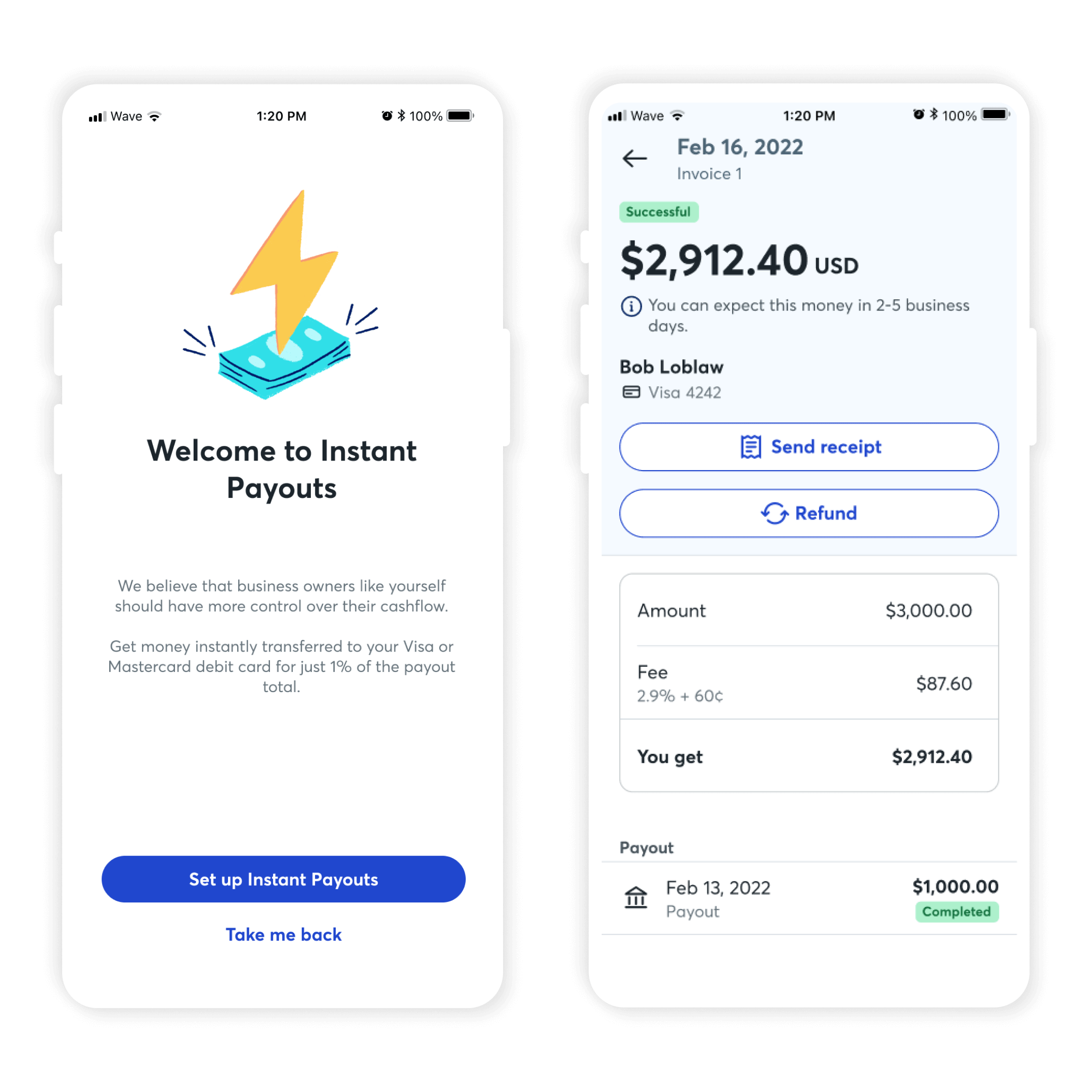 Unified payments & payouts on mobile